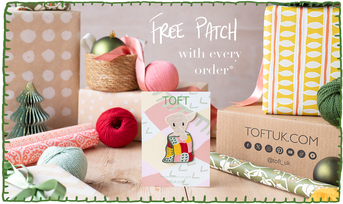 Patch free giveaway edstravaganza pig in blanket toft